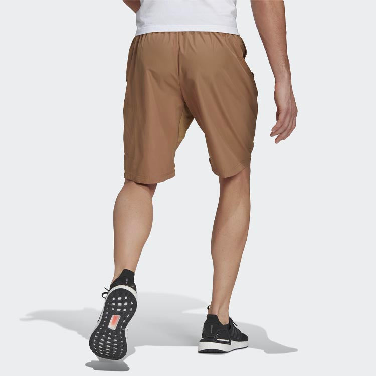 Image of adidas Short O-shape M Logo Sports Loose Shorts Yellow H54032