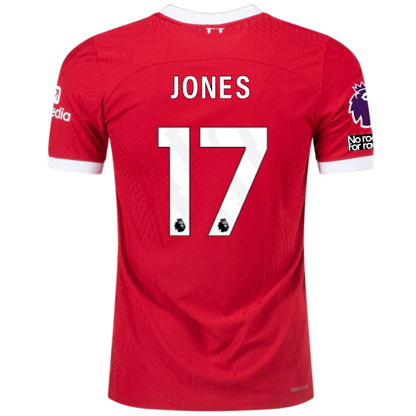Nike Liverpool Authentic Curtis Jones Vaporknit Match Home Jersey w/ EPL + No Ro