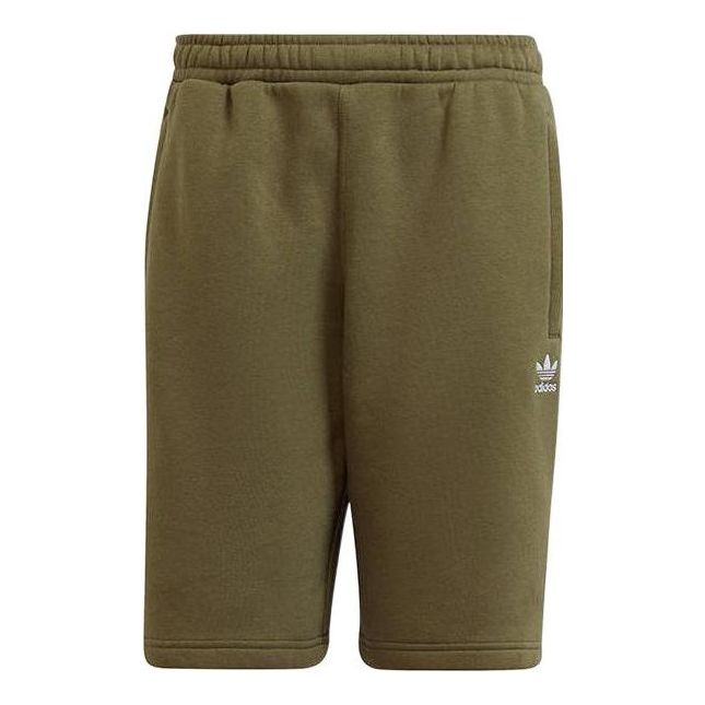 Image of Men's adidas Logo Printing Elastic Waistband Shorts Military Green H65677