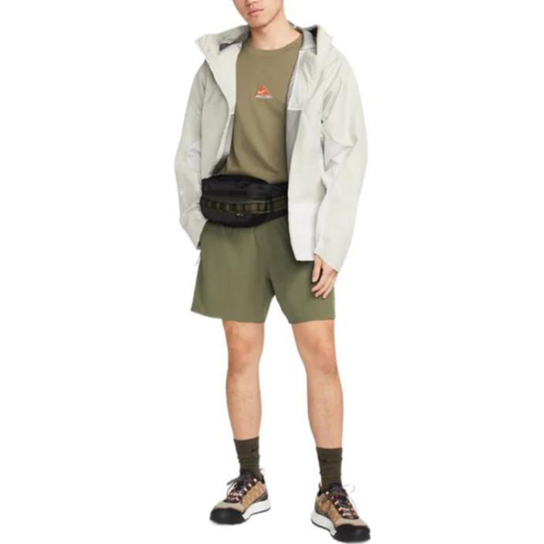 Image of Men's Nike ACG Dri-FIT New Sands Side Zipper Pocket Drawstring Sports Shorts Gre