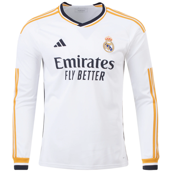 adidas Real Madrid Long Sleeve Home Jersey 23/24 (White)