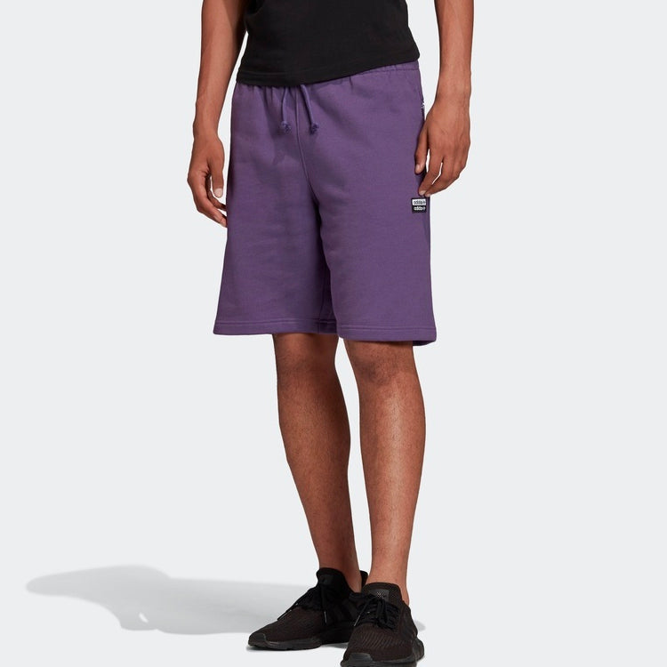 Image of adidas originals Logo Printing Running Sports Shorts Purple FM2237