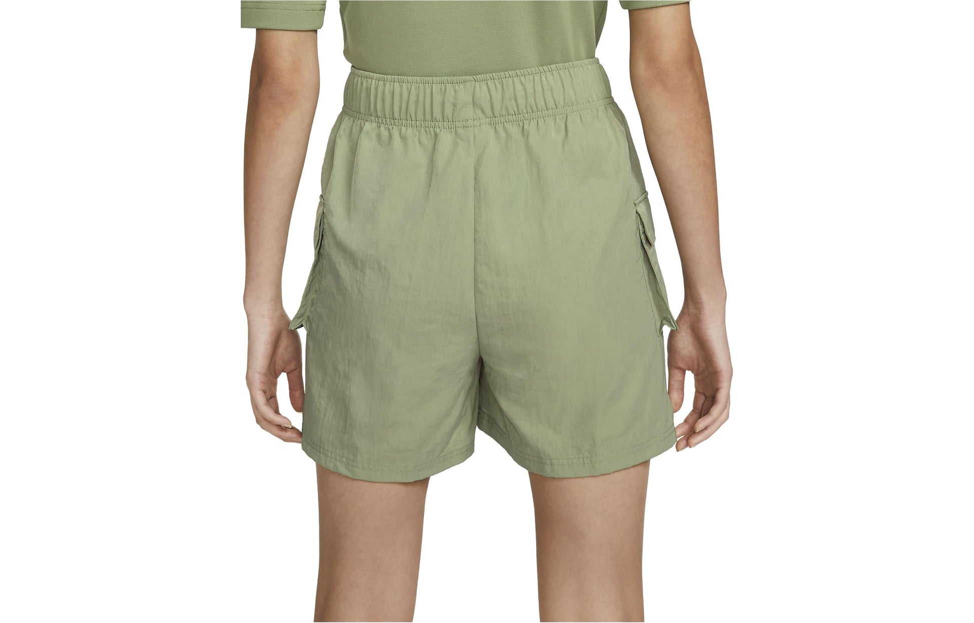 (WMNS) Nike Sportswear Essential Woven High-Rise Shorts 'Oil Green' DM6248-386