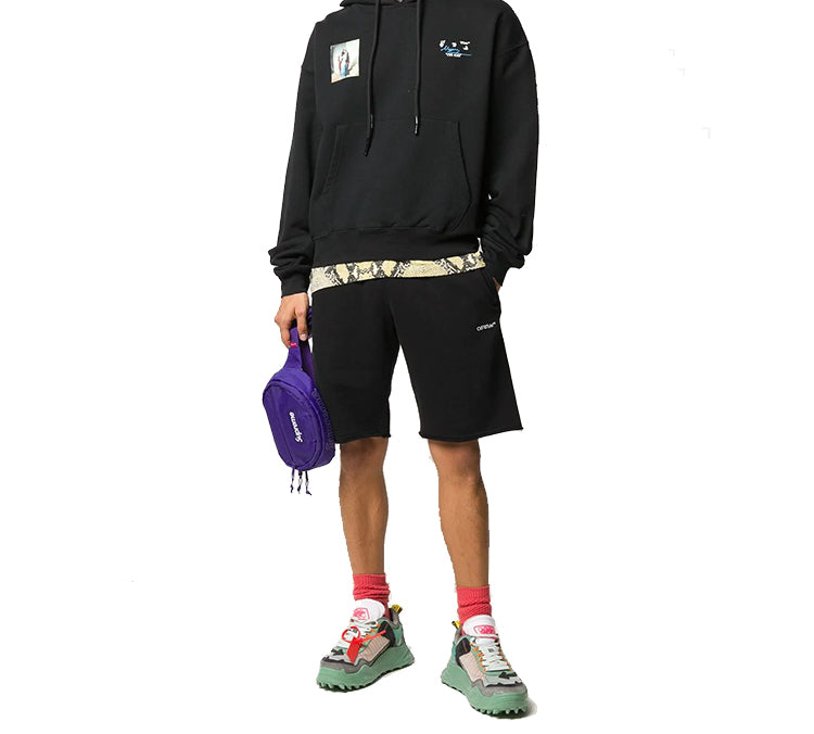 OFF-WHITE Sprayed Arrows Arrow Sports Shorts Black OMCI006E20FLE0011001