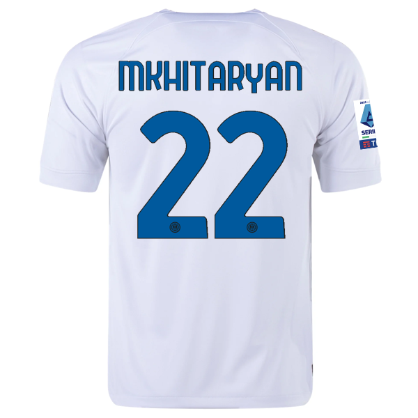 Nike Inter Milan Henrikh Mkhitaryan Away Jersey w/ Series A + Copa Italia Patche