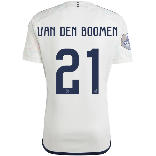 adidas Ajax Branco van den Boomen Auswärtstrikot mit Eredivise League Patch 23/24 (C