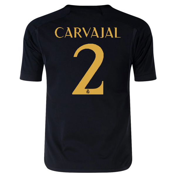 adidas Youth Real Madrid Dani Carvajal Third Jersey 23/24 (Black)