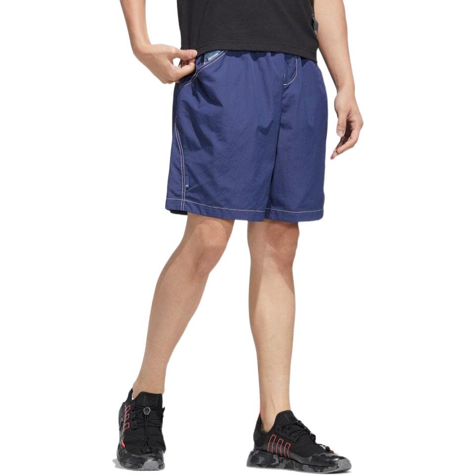 Image of adidas originals Solid Color Casual Sports Shorts Blue HM8003