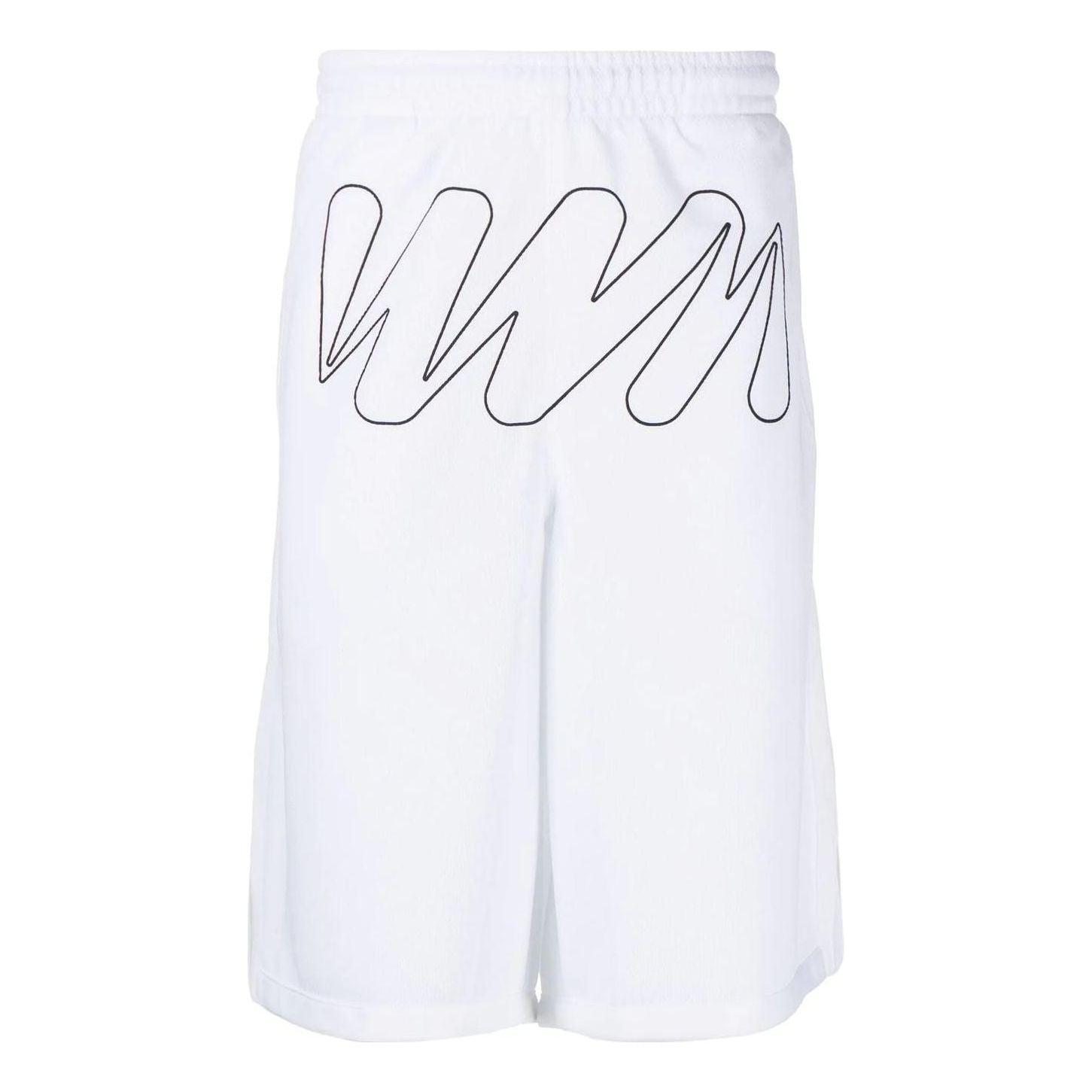 Image of Off-White Wave Outl Diagonal Mesh Shorts OMCB076F22FAB0011011