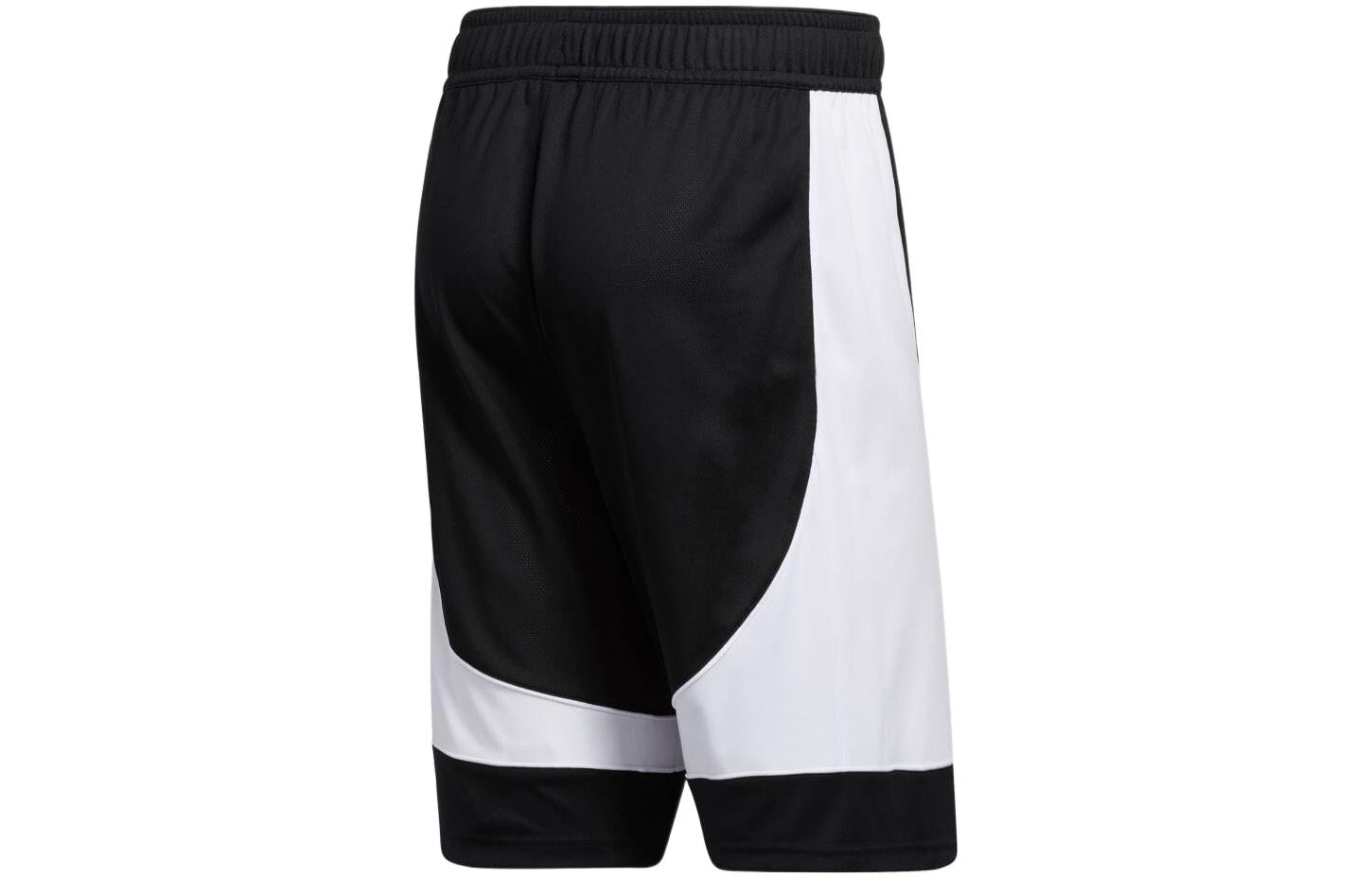 Men's adidas Logo Printing Contrasting Colors Basketball Sports Shorts Black FR9