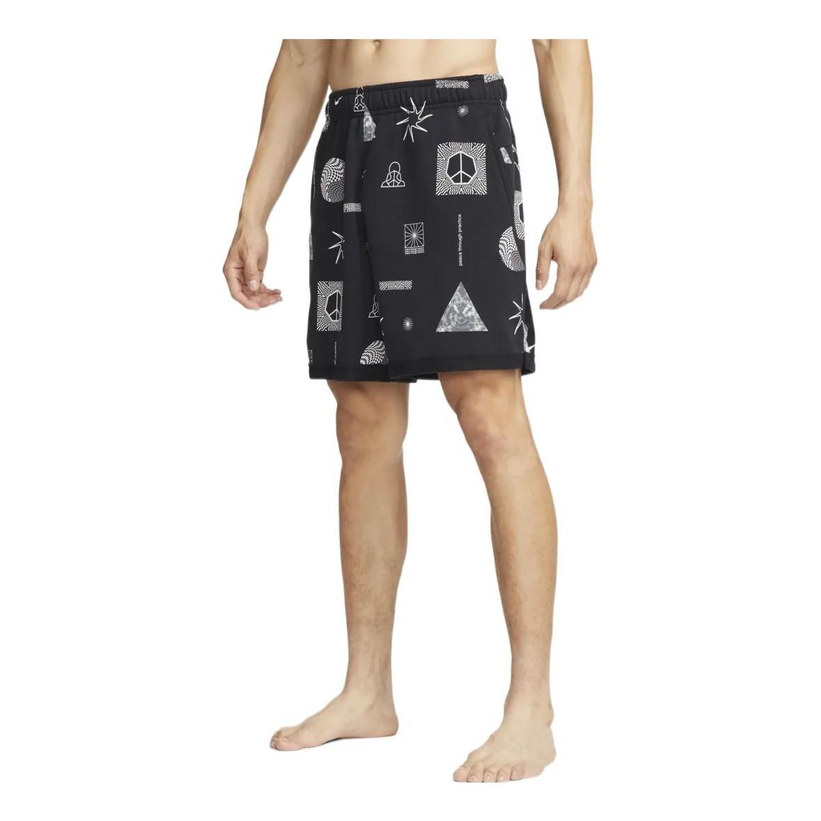 Image of Men's Nike Printing Full Print Straight Shorts Black DM6547-010