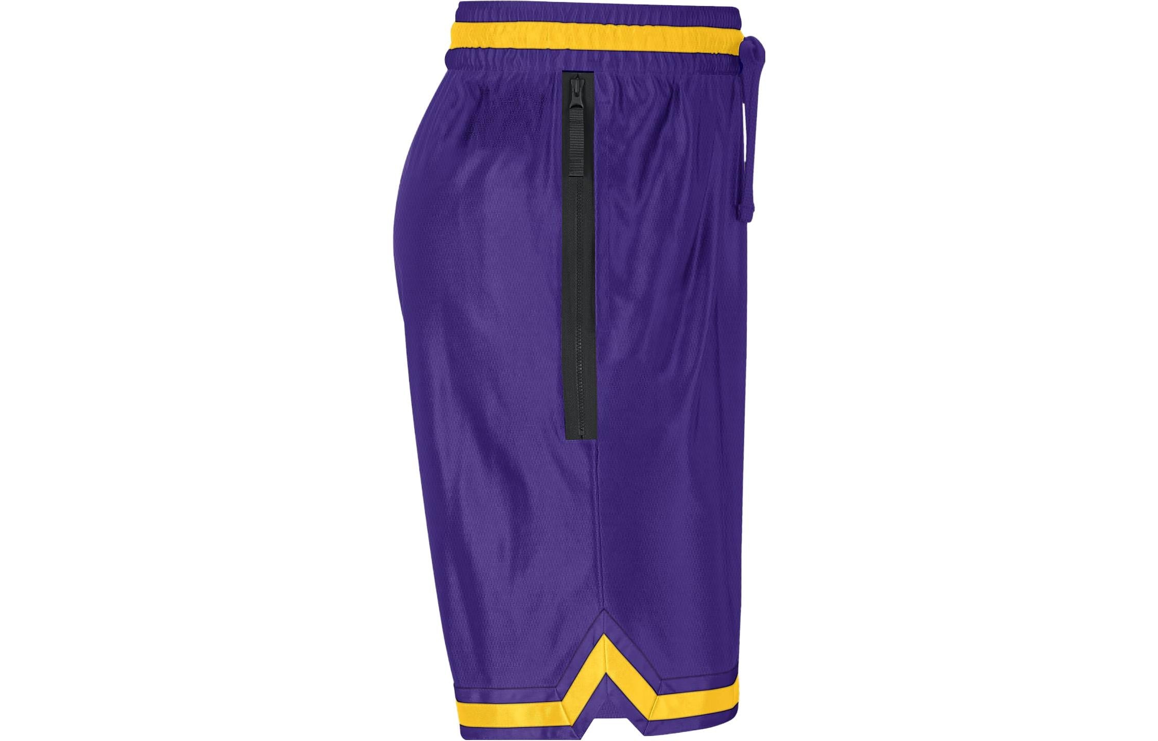 Image of Nike x NBA Dri-FIT LAKERS Basketball Shorts 'Yellow Purple' DR9351-728