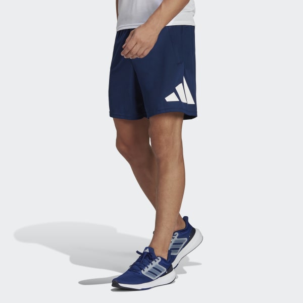 Image of adidas Train Essentials Logo Training Shorts 'Navy' IB8124