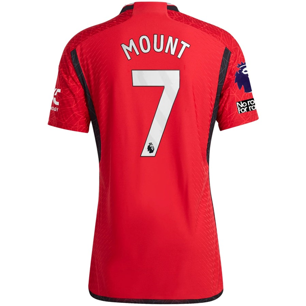 Image of adidas Manchester United Authentic Mason Mount Home Jersey 23/24 w/ EPL + No Roo