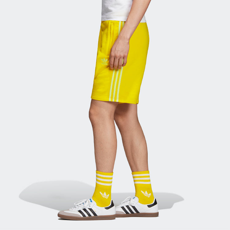 adidas originals Blc 3-S Short Stripe Casual Sports Shorts Yellow ED6029