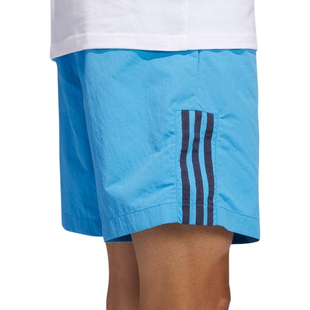 Men's adidas originals Stripe Logo Embroidered Lacing Shorts Blue HA1289
