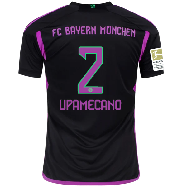 Image of adidas Bayern Munich Dayot Upamecano Away Jersey w/ Bundesliga Champions Patch 2