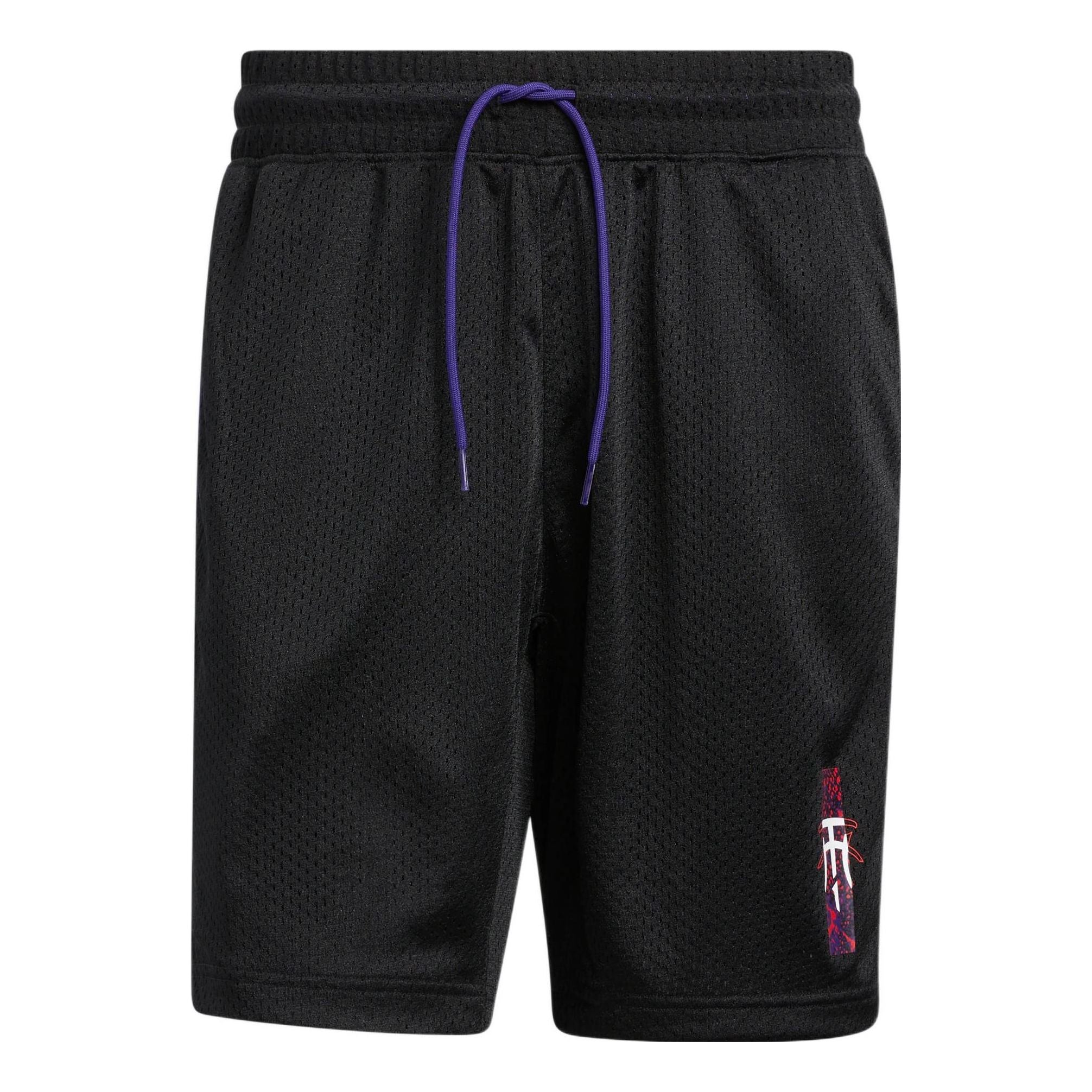 Image of Men's adidas Stripe Printing Lacing Sports Shorts Black HS8517