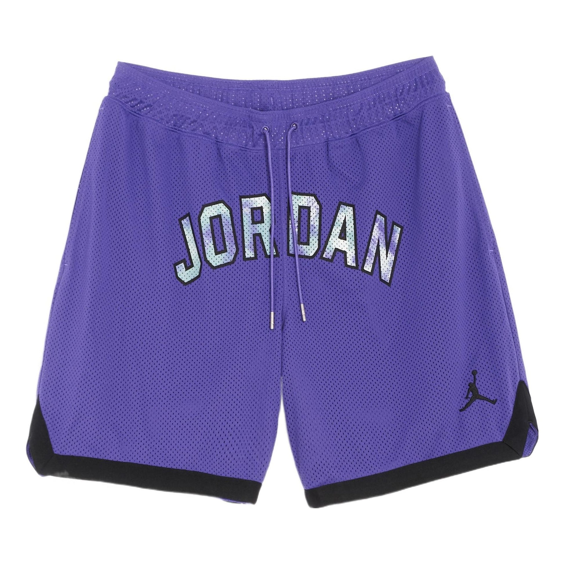 Men's Air Jordan Sport DNA Printing Logo Lacing Mesh Breathable Straight Shorts