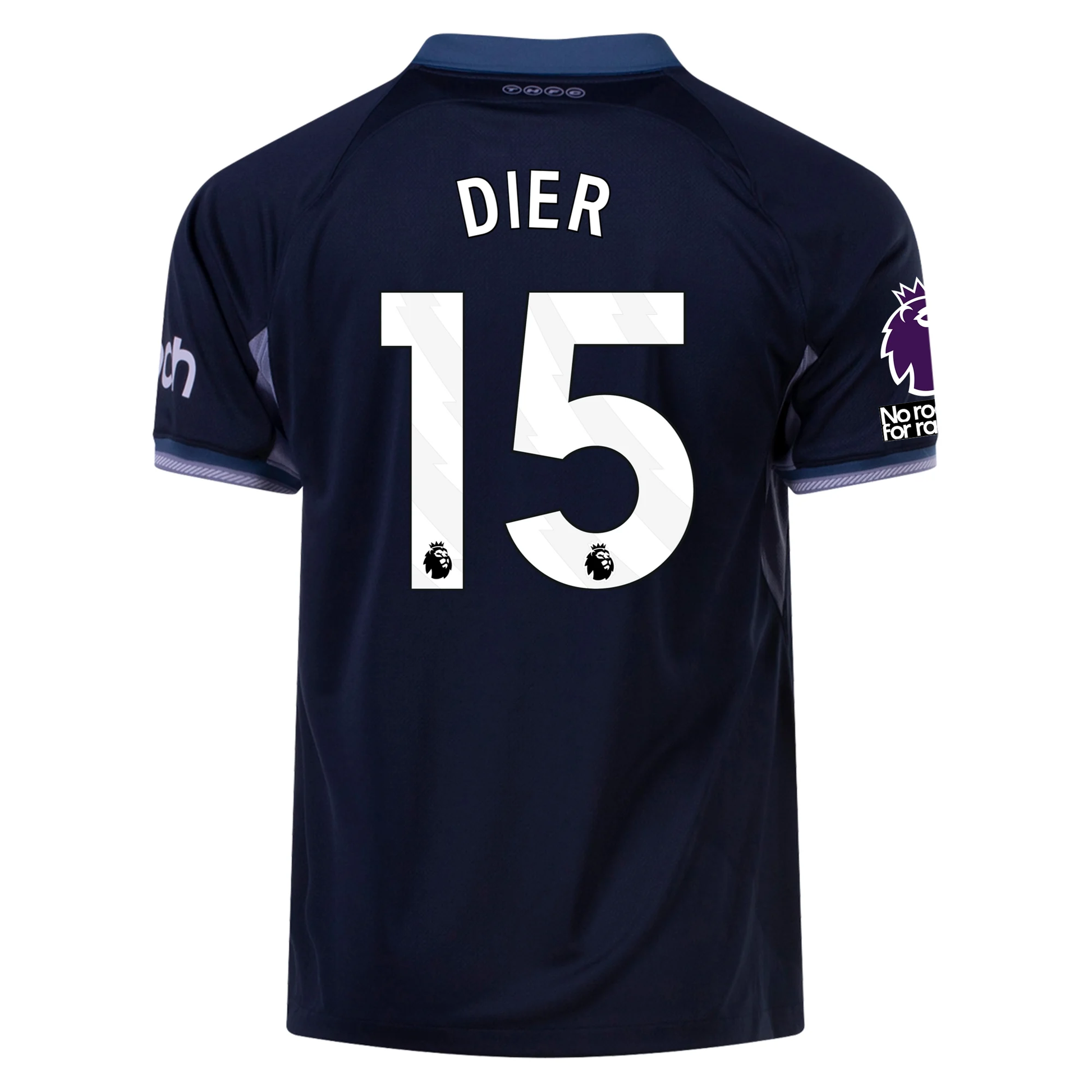 Nike Tottenham Eric Dier Away Jersey w/ EPL + No Room For Racism Patches 23/24 (
