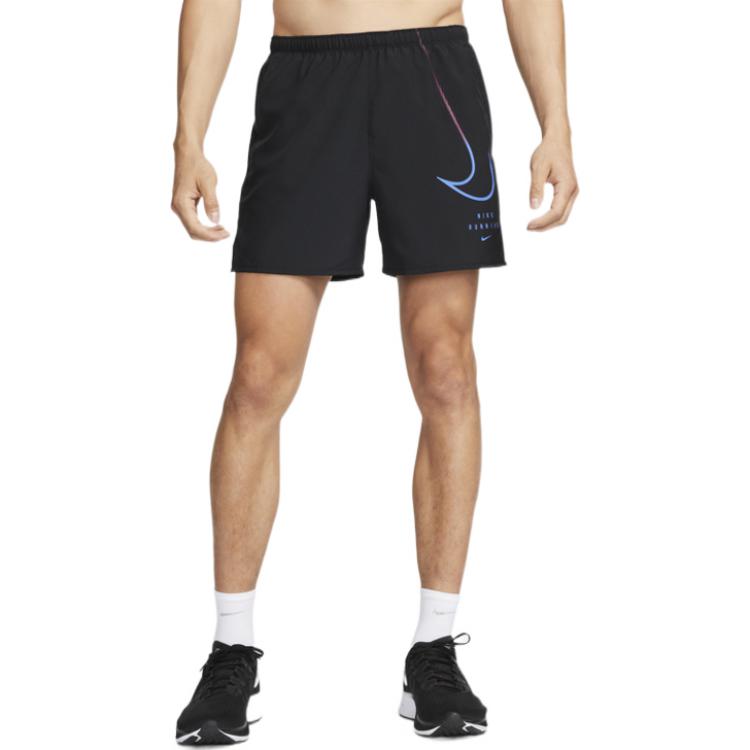 Lockere Nike Laufshorts mit Farbverlauf-Logo für Herren Schwarz DM4808-010
