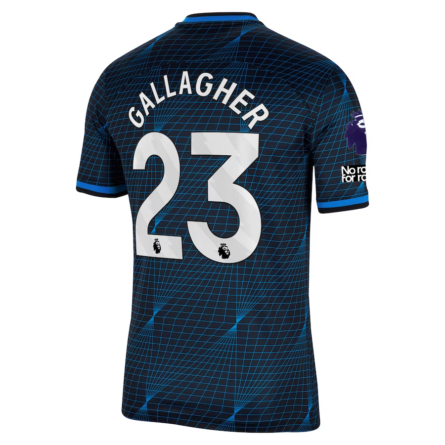 Nike Chelsea Connor Gallagher Away Jersey w/ EPL + No Room For Racism Patches 23
