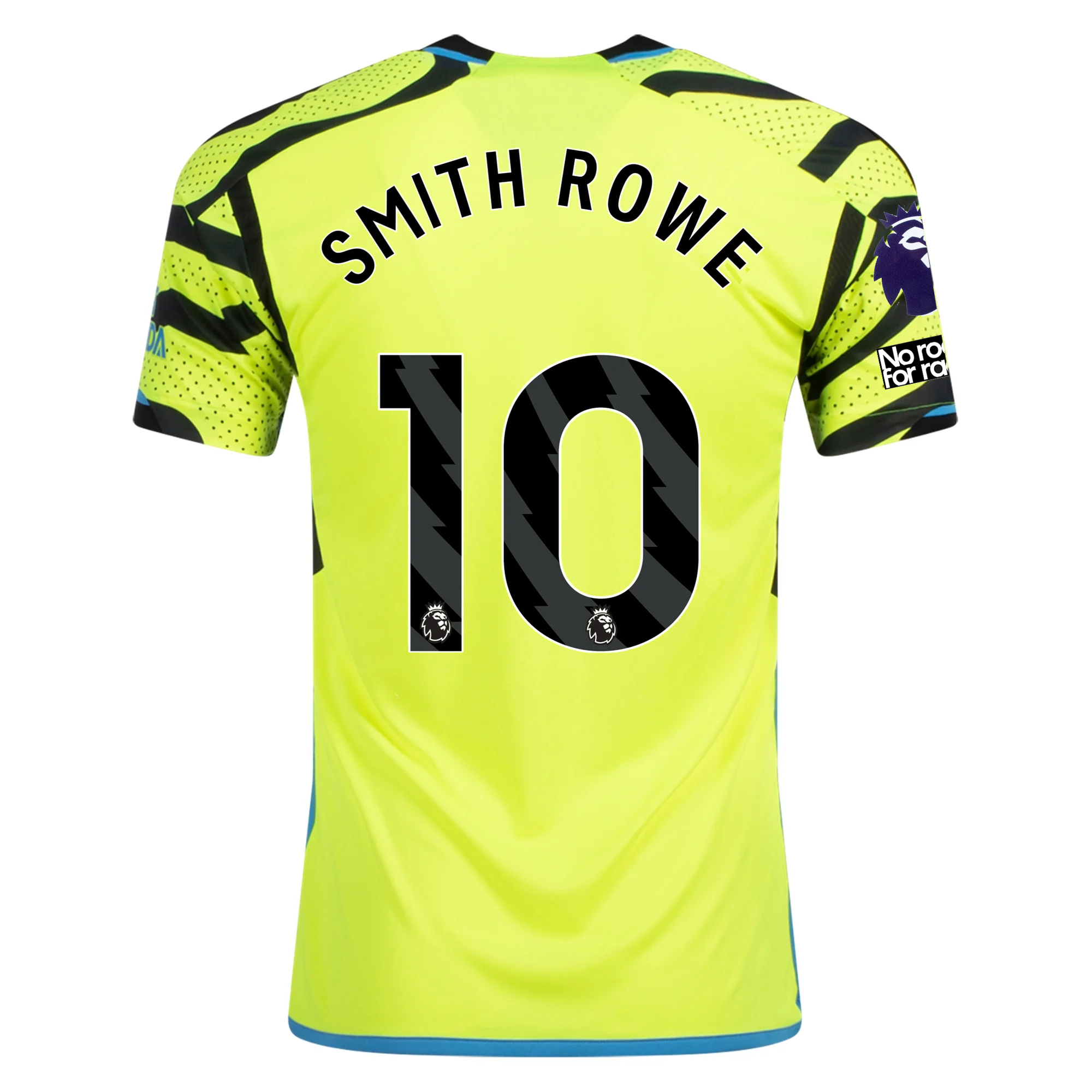 Image of adidas Arsenal Emile Smith-Rowe Away Jersey w/ EPL + No Room For Racism Patches