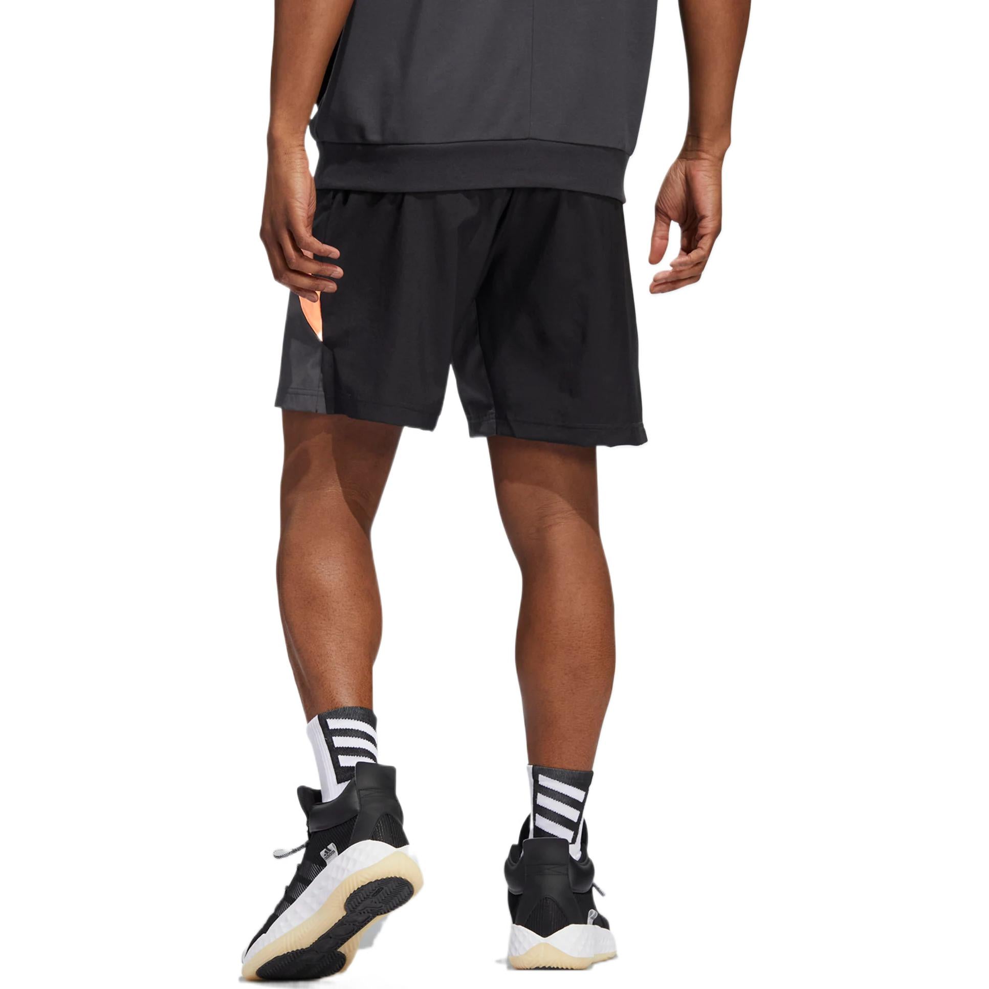 Image of Men's adidas Galaxy Short Stripe Logo Printing Drawstring Lacing Straight Shorts