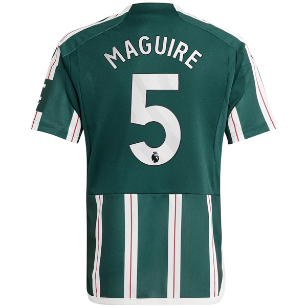 adidas Jugend Manchester United Harry Maguire Auswärtstrikot 23/24 (Green Night/Core