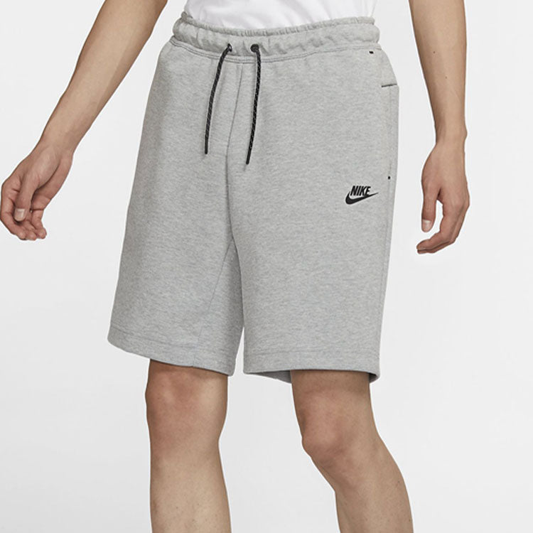 Image of Nike Sportswear Tech Fleece Athleisure Casual Sports Knit Breathable Shorts Gray