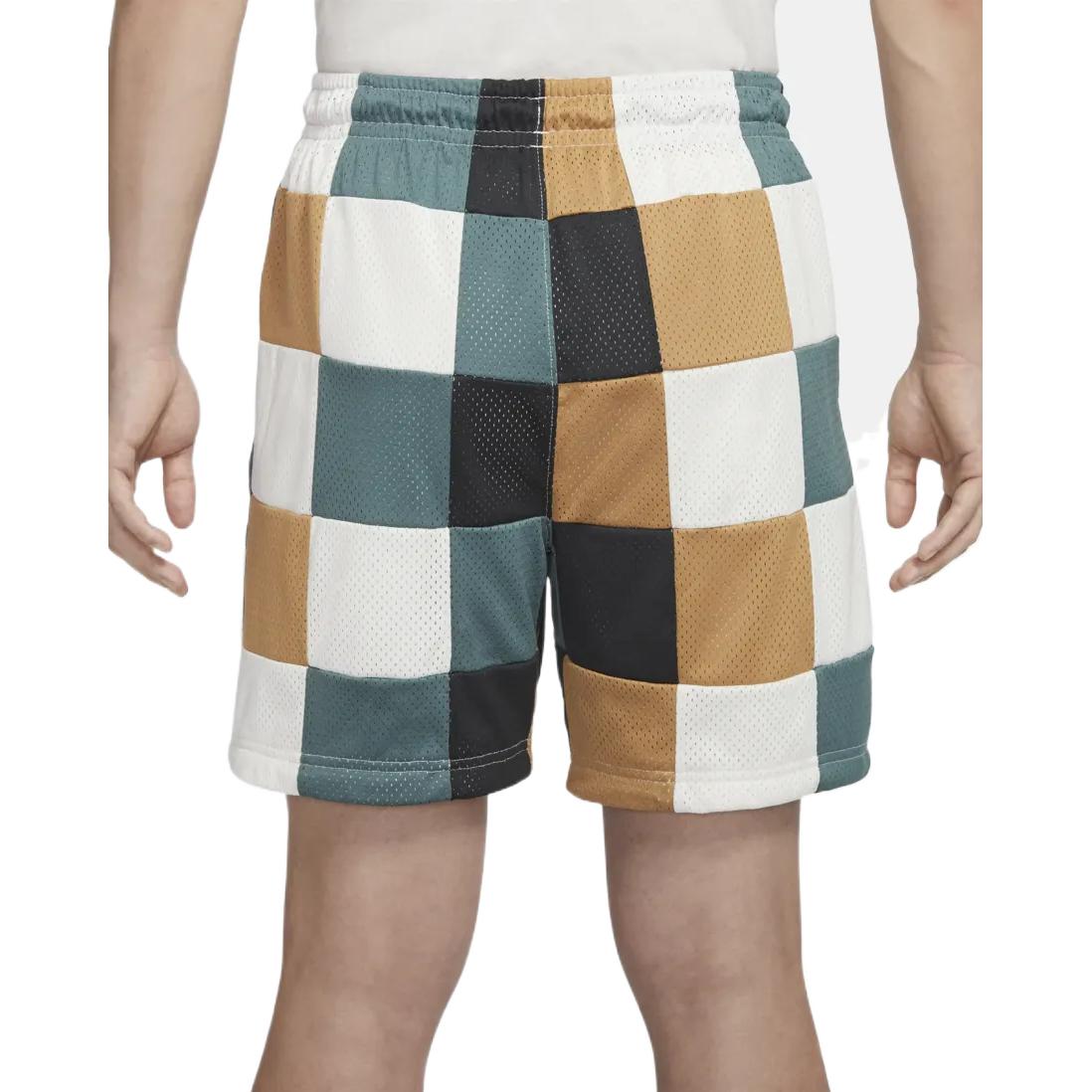 Image of شورت رجالي مستقيم مطبوع عليه شعار Air Jordan Plaid Splicing DQ8348-384