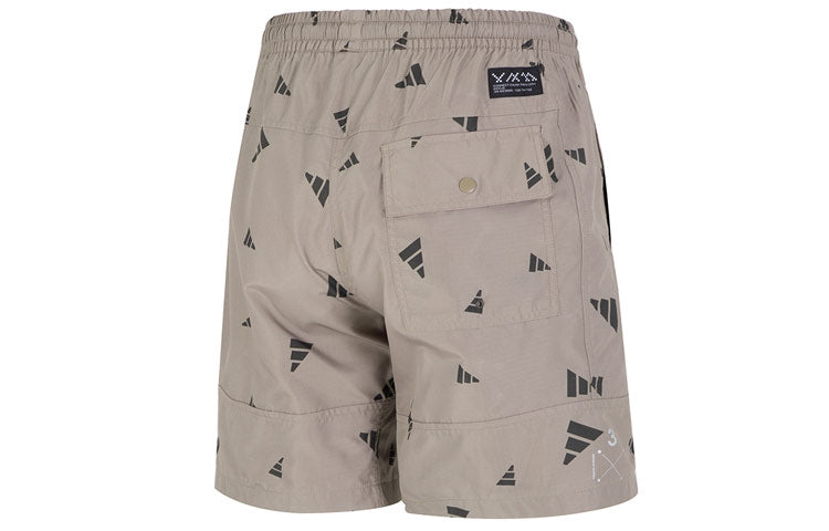 adidas M Prsve Board S Full Print Athleisure Casual Sports Woven Shorts Khaki HD