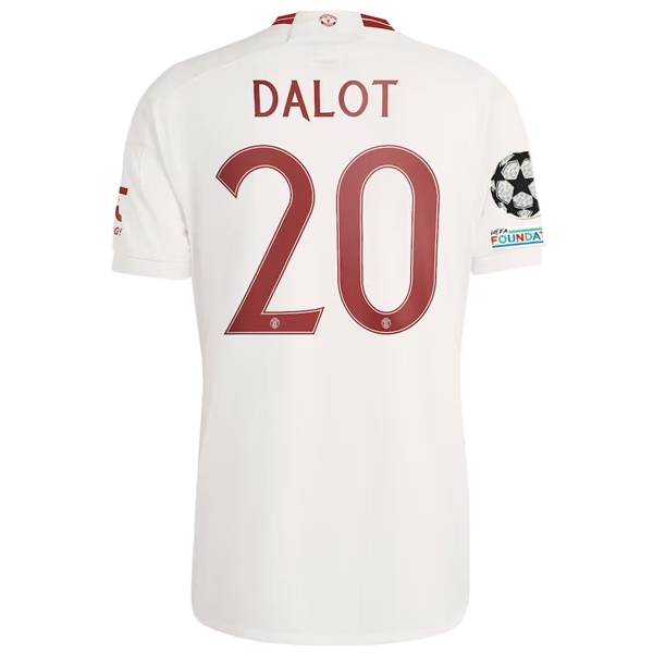 adidas Manchester United Diogo Dalot Drittes Trikot mit Champions League-Aufnähern 23