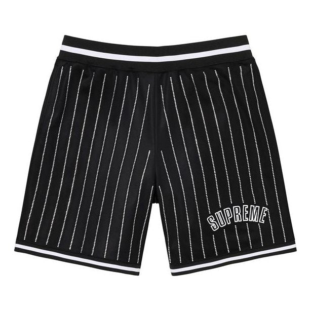 Supreme SS22 Woche 16 Basketballshorts mit Strassstreifen SUP-SS22-654