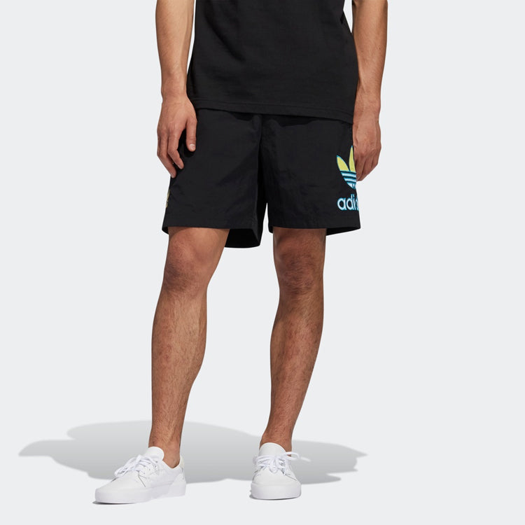 Image of adidas originals Tr Short Large Logo Running Sports Shorts Black GL5137