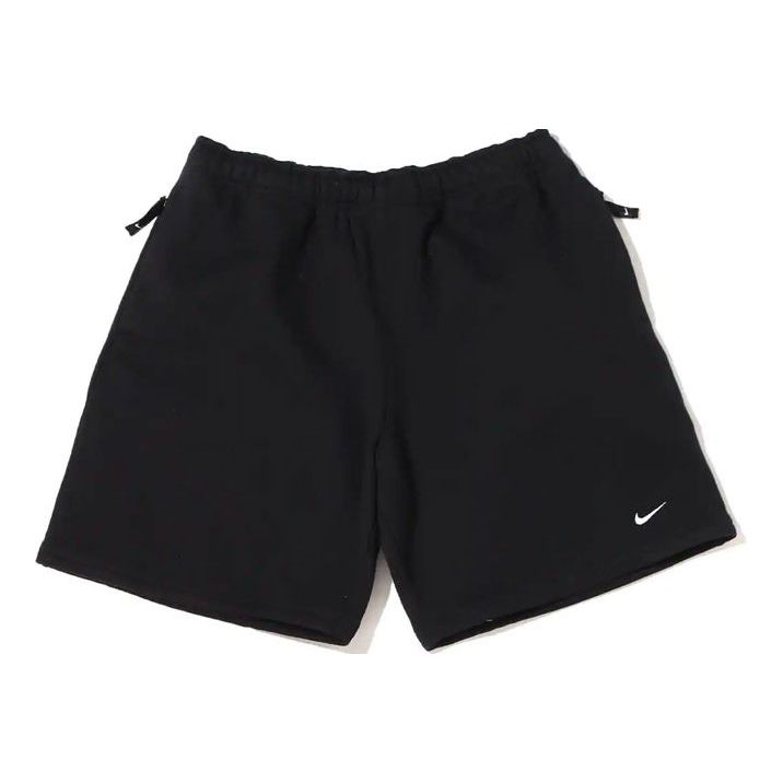 Image of Nike Solid Color Logo Straight Loose Casual Shorts Unisex Black DV3056-010