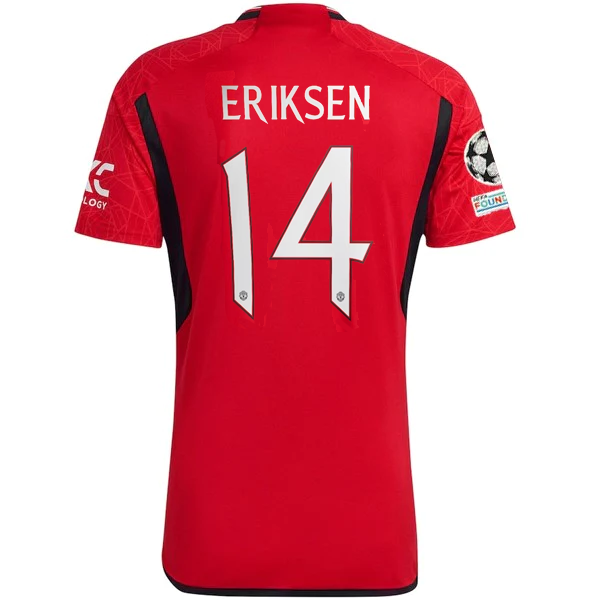 adidas Manchester United Authentic Christian Eriksen Home Jersey 23/24 w/ Champi