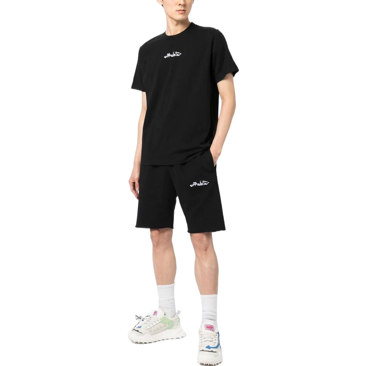 Image of Off-White Script Logo Track Shorts OMCI006F22FLE0033100