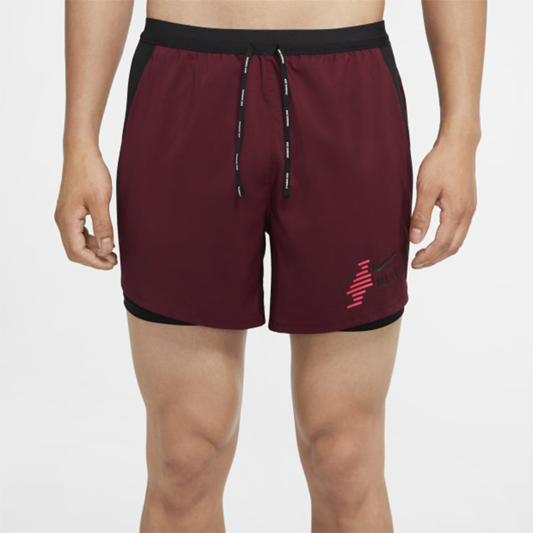Image of Men's Nike FLEX STRIDE FUTURE FAST 2-IN-1 Running Red Shorts CU5475-638