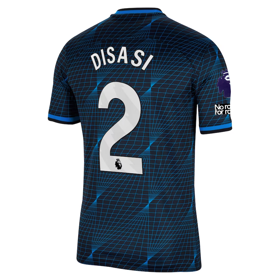 Nike Chelsea Axel Disasi Away Jersey w/ EPL + No Room For Racism Patches 23/24 (