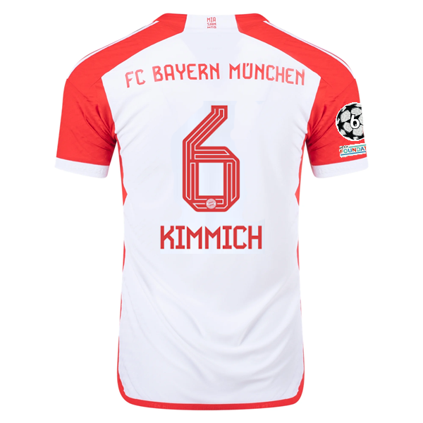 Image of adidas Bayern Munich Authentic Joshua Kimmich Home Jersey w/ Champions League Pa