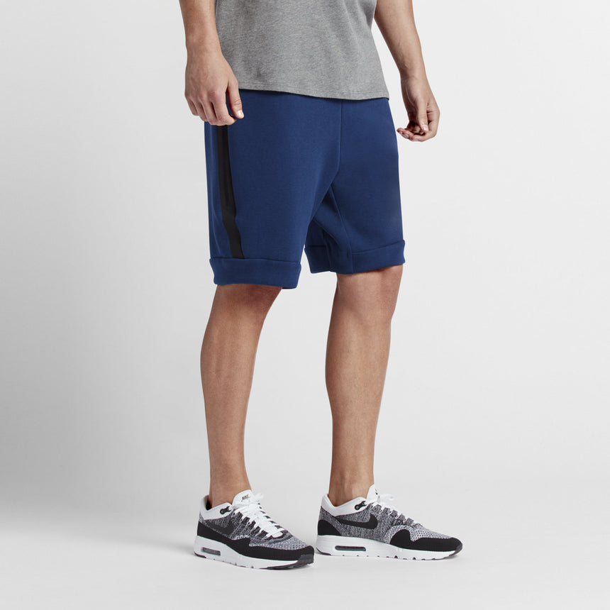 Image of Nike Lacing Knit Casual Sports Shorts Navy Blue 805161-423