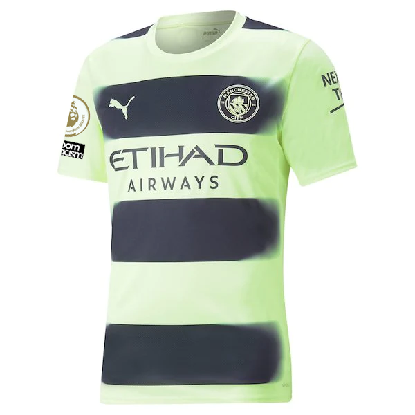 Image of Puma Manchester City Erling Haaland Third Jersey w/ EPL + No Room For Racism Pat