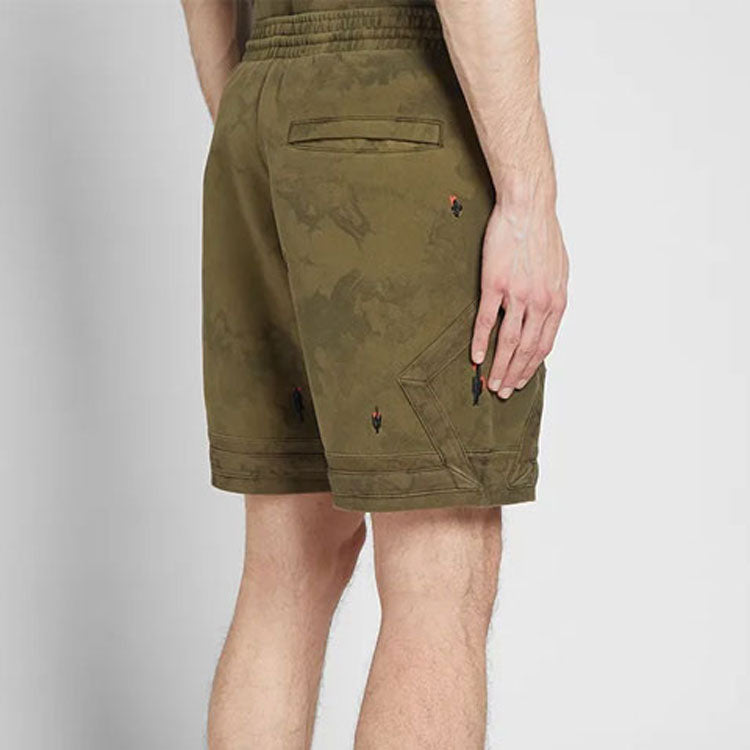 Image of Air Jordan x Cactus Jack by Travis Scott Washed Suede Shorts 'Medium Olive' CN34