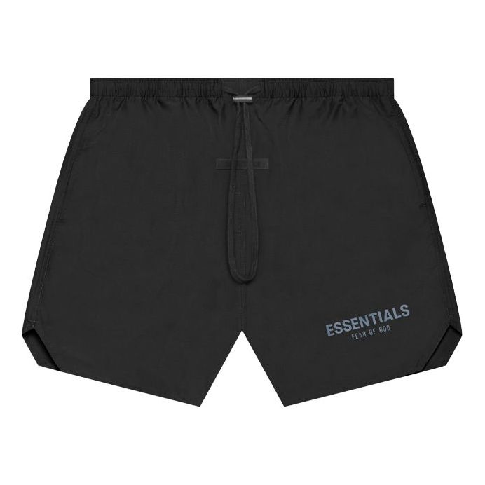 Image of Fear of God Essentials SS21 Volley Shorts Stretch Limo Black FOG-SS21-631