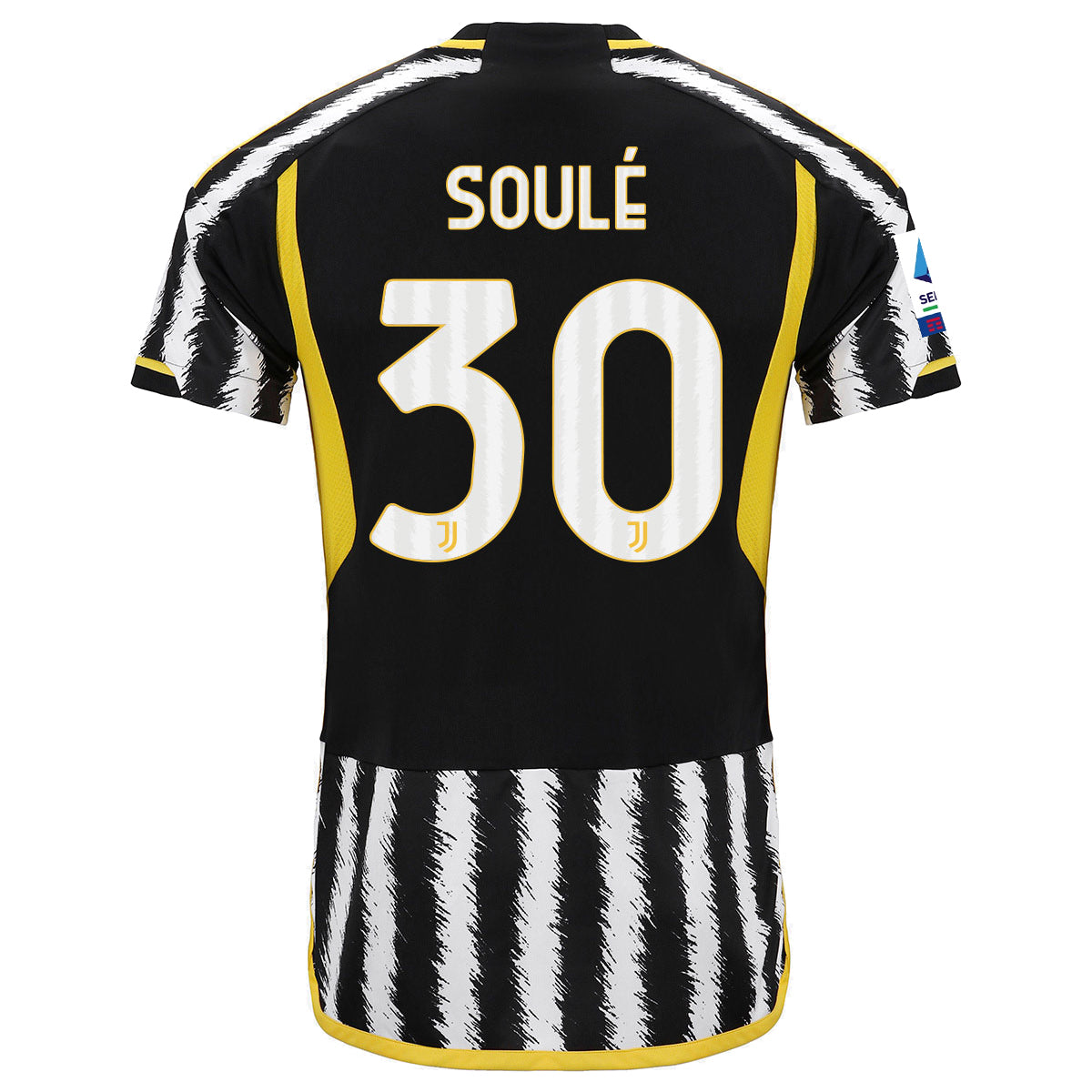 adidas Soule Juventus Home Jersey w/ Serie A Patch 23/24 (Black/White)