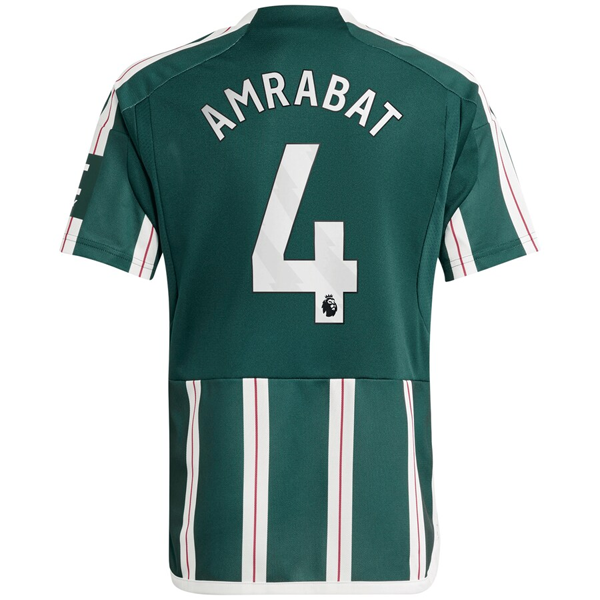 adidas Jugend Manchester United Sofyan Amrabat Auswärtstrikot 23/24 (Grün Nacht/Cor