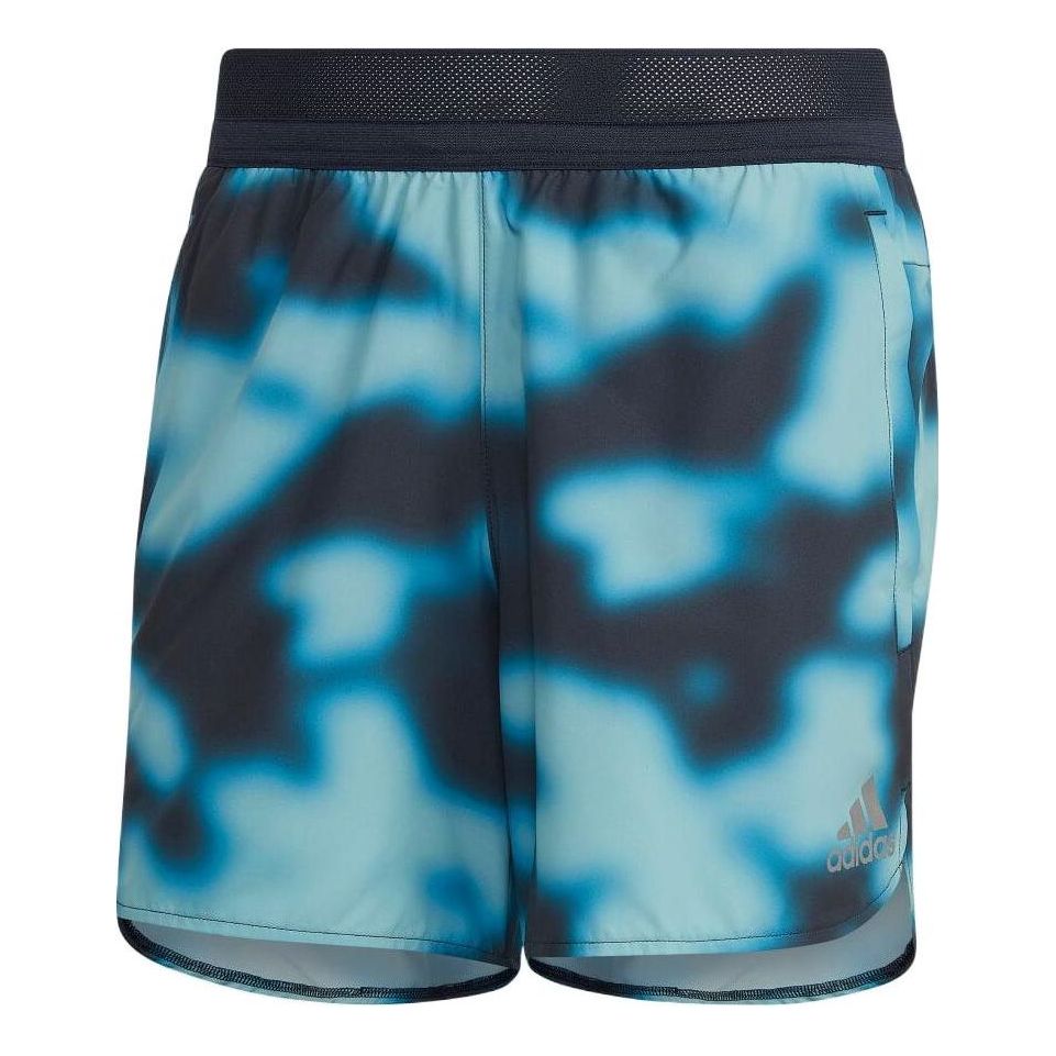 Image of Men's adidas Contrasting Colors Color Block Logo Sports Shorts Blue HF8758