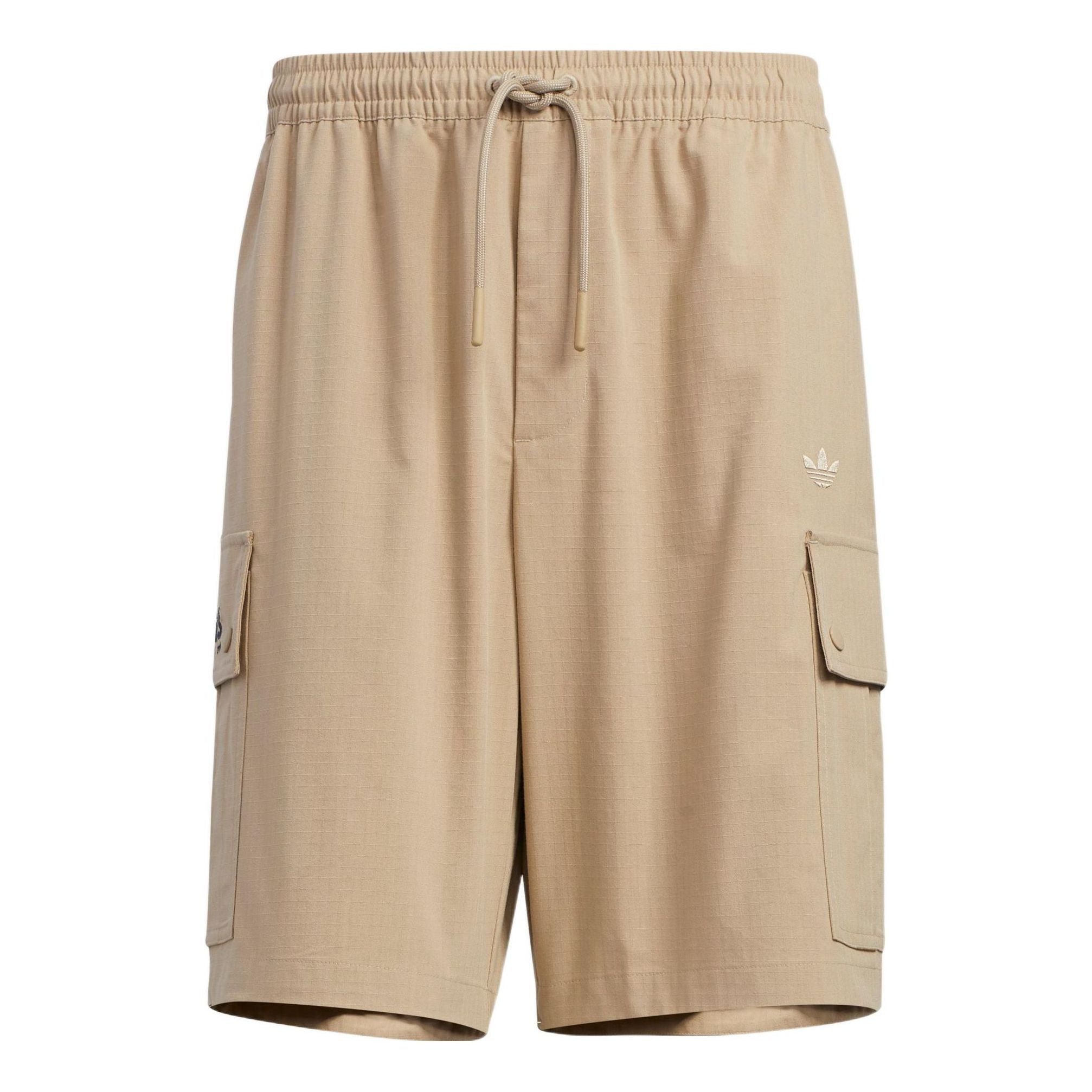 Image of adidas originals x Charr Morita Crossover Logo Printing Straight Loose Shorts Br