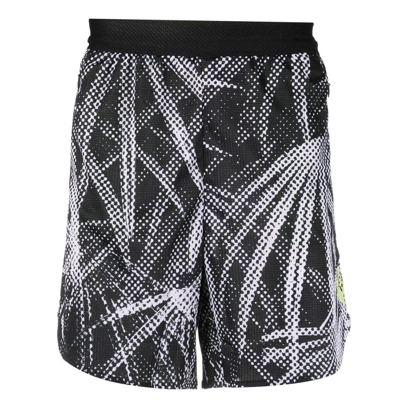 Image of Men's adidas Pattern Printing Straight Shorts Black HB6519